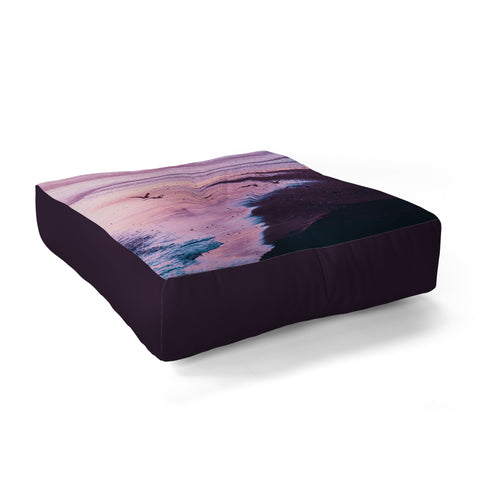 Nature Magick Summer Ocean Sunset Floor Pillow Square