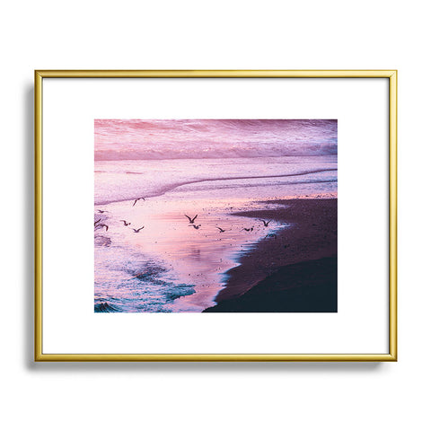 Nature Magick Summer Ocean Sunset Metal Framed Art Print