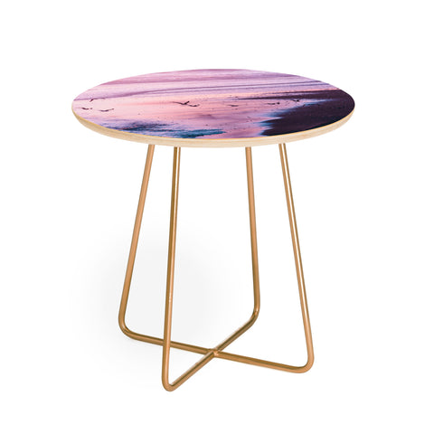 Nature Magick Summer Ocean Sunset Round Side Table