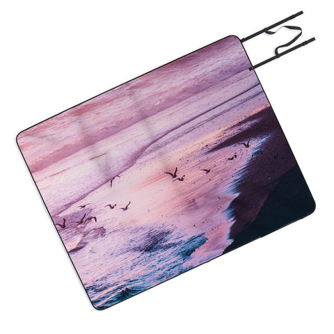 Nature Magick Summer Ocean Sunset Picnic Blanket