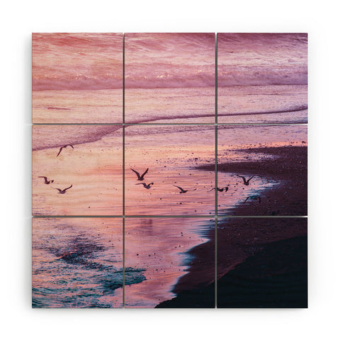 Nature Magick Summer Ocean Sunset Wood Wall Mural