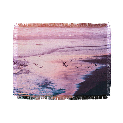 Nature Magick Summer Ocean Sunset Throw Blanket