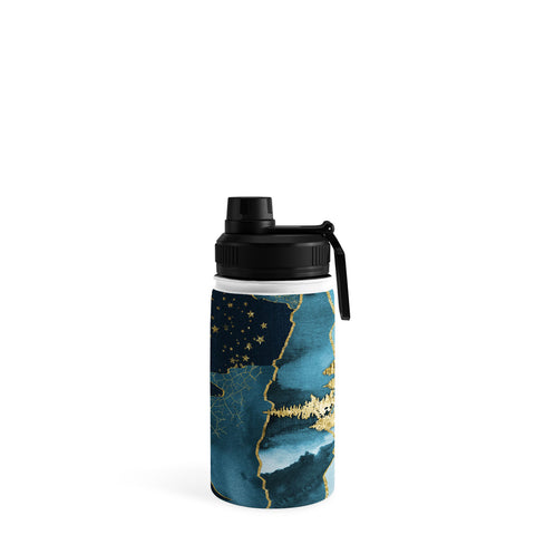Nature Magick Teal and Gold Mountain Stars Water Bottle