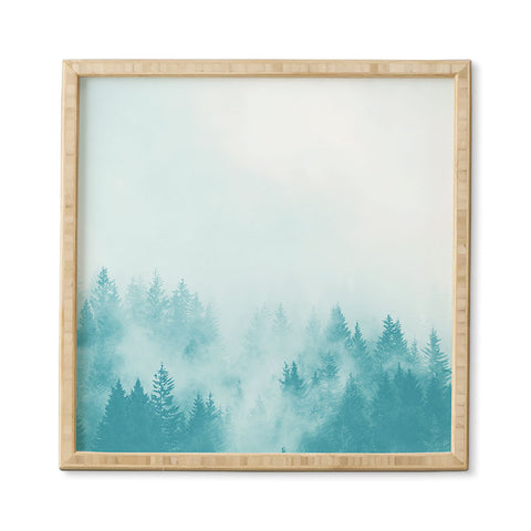 Nature Magick Teal Foggy Forest Adventure Framed Wall Art