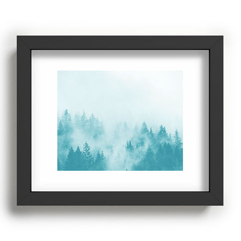 Nature Magick Teal Foggy Forest Adventure Recessed Framing Rectangle