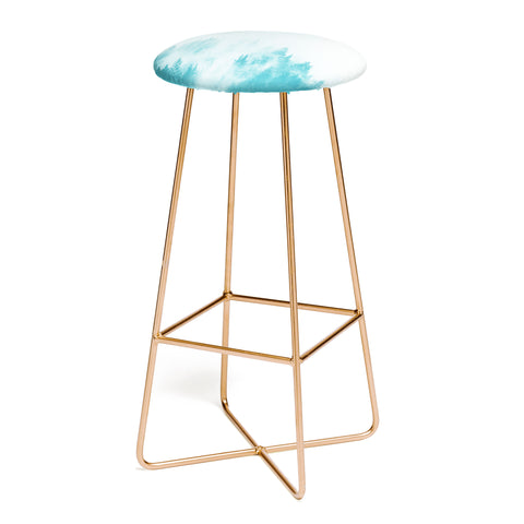 Nature Magick Teal Foggy Forest Adventure Bar Stool