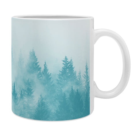 Nature Magick Teal Foggy Forest Adventure Coffee Mug