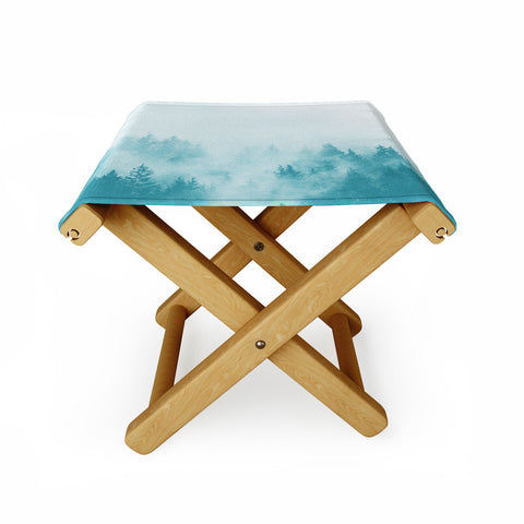 Nature Magick Teal Foggy Forest Adventure Folding Stool