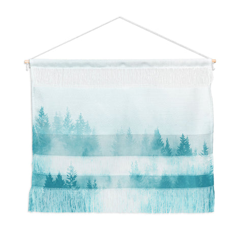 Nature Magick Teal Foggy Forest Adventure Wall Hanging Landscape