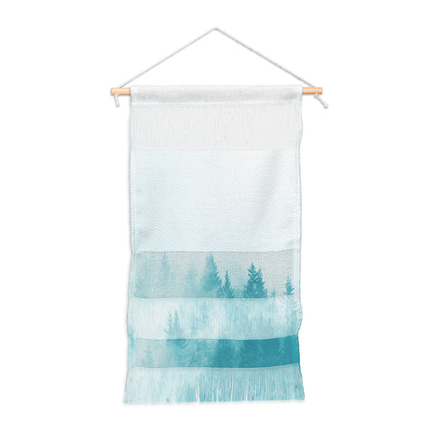 Nature Magick Teal Foggy Forest Adventure Wall Hanging Portrait