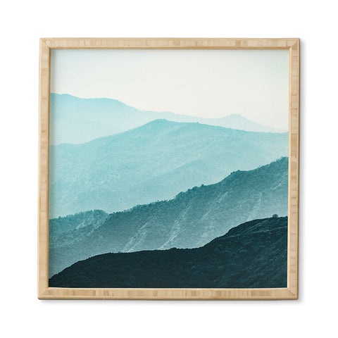 Nature Magick Teal Smoky Mountains Framed Wall Art