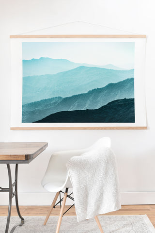 Nature Magick Teal Smoky Mountains Art Print And Hanger