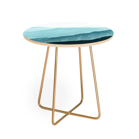 Nature Magick Teal Smoky Mountains Round Side Table