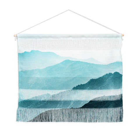 Nature Magick Teal Smoky Mountains Wall Hanging Landscape