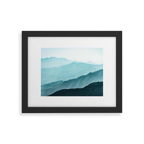 Nature Magick Teal Smoky Mountains Framed Art Print