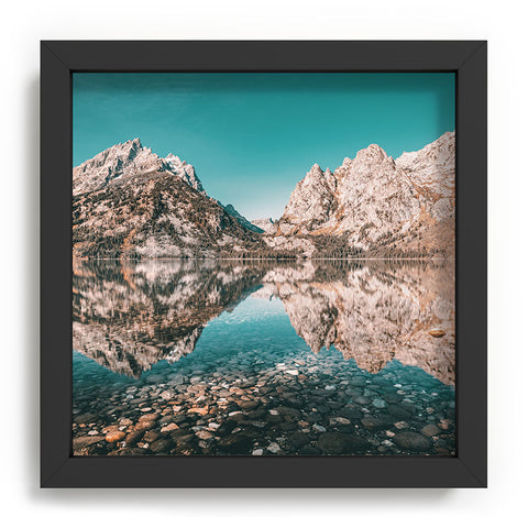 Nature Magick Teal Teton National Park Lake Recessed Framing Square
