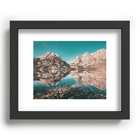 Nature Magick Teal Teton National Park Lake Recessed Framing Rectangle