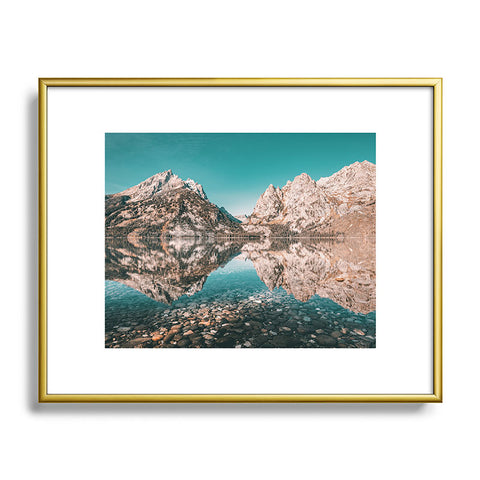 Nature Magick Teal Teton National Park Lake Metal Framed Art Print