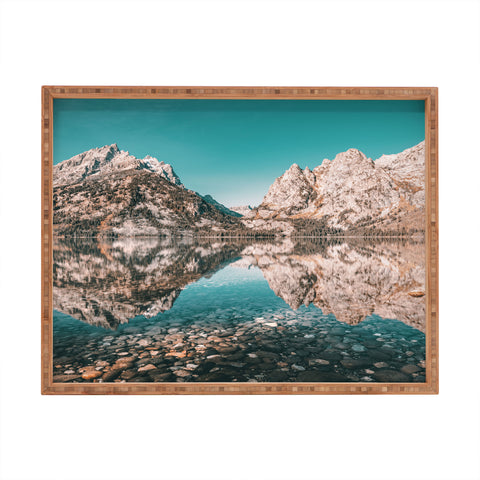 Nature Magick Teal Teton National Park Lake Rectangular Tray