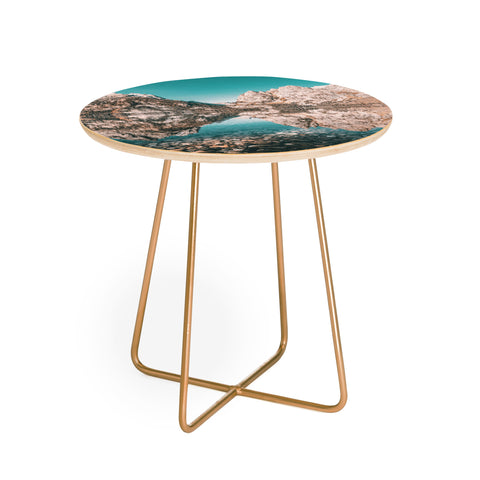 Nature Magick Teal Teton National Park Lake Round Side Table