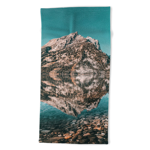 Nature Magick Teal Teton National Park Lake Beach Towel