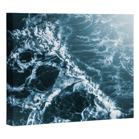Nature Magick Teal Waves Art Canvas