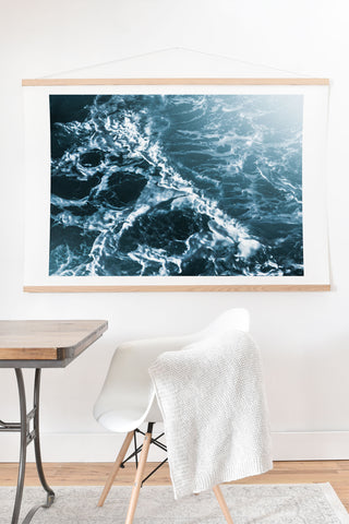 Nature Magick Teal Waves Art Print And Hanger