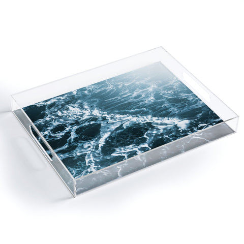 Nature Magick Teal Waves Acrylic Tray