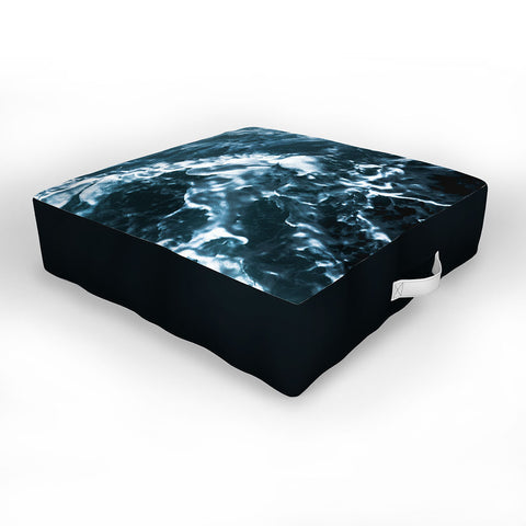 Nature Magick Teal Waves Outdoor Floor Cushion