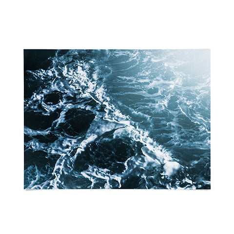Nature Magick Teal Waves Poster