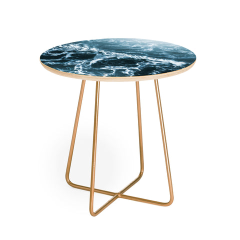 Nature Magick Teal Waves Round Side Table