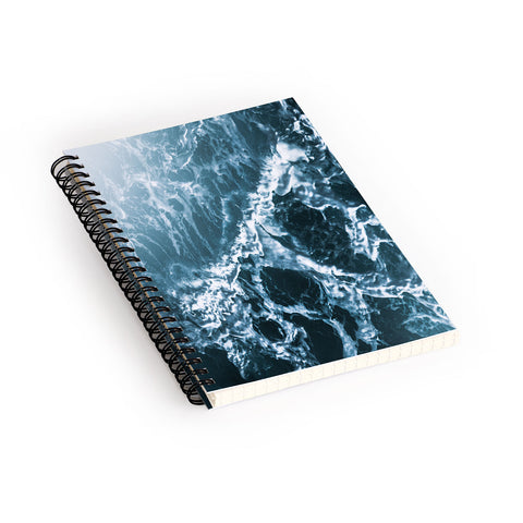 Nature Magick Teal Waves Spiral Notebook