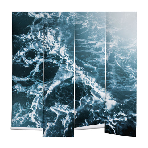 Nature Magick Teal Waves Wall Mural
