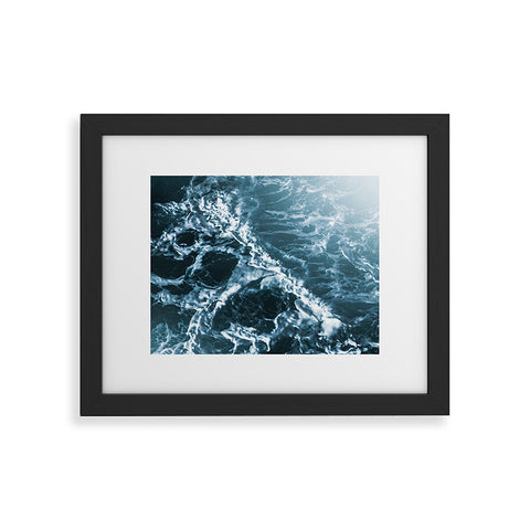 Nature Magick Teal Waves Framed Art Print