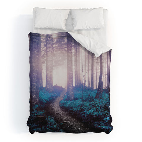 Nature Magick Turquoise Forest Adventure Duvet Cover