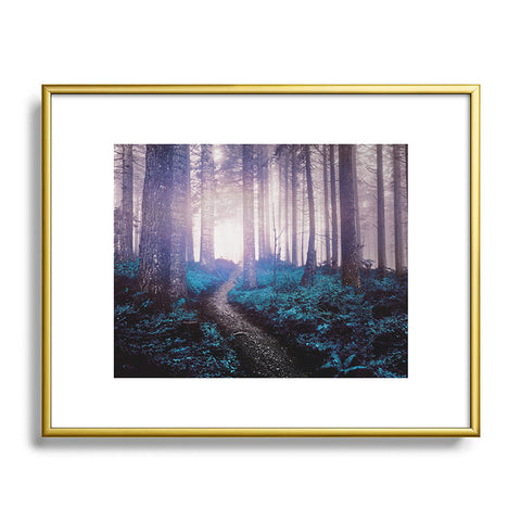 Nature Magick Turquoise Forest Adventure Metal Framed Art Print