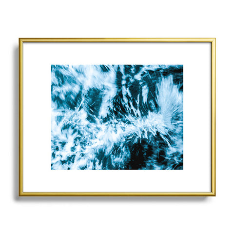 Nature Magick Turquoise Waves Metal Framed Art Print