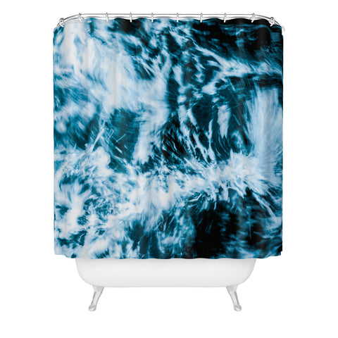 Nature Magick Turquoise Waves Shower Curtain