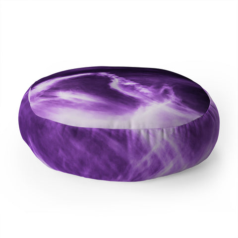 Nature Magick Ultraviolet Abstract Sky Floor Pillow Round