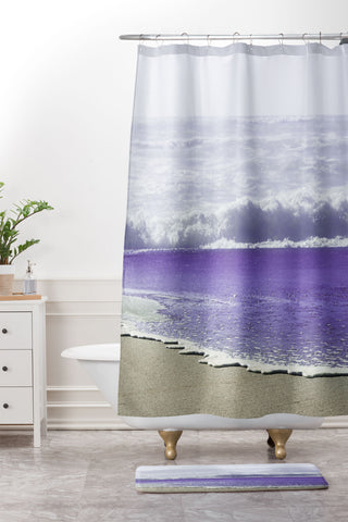 Nature Magick Ultraviolet Summer Beach Fun Shower Curtain And Mat