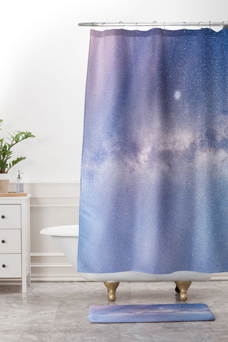 Nature Magick Universe of Love Shower Curtain And Mat