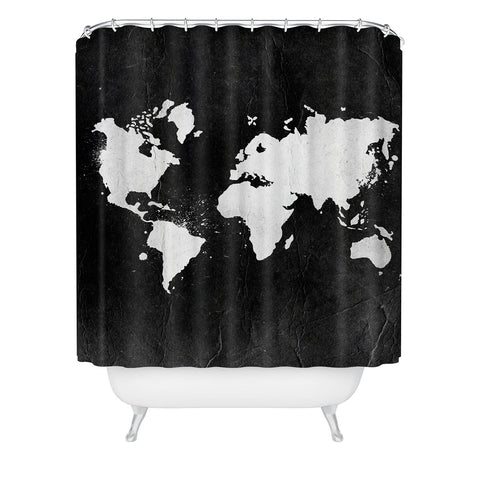 Nature Magick Vintage World Map Shower Curtain