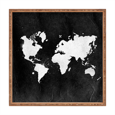 Nature Magick Vintage World Map Square Tray