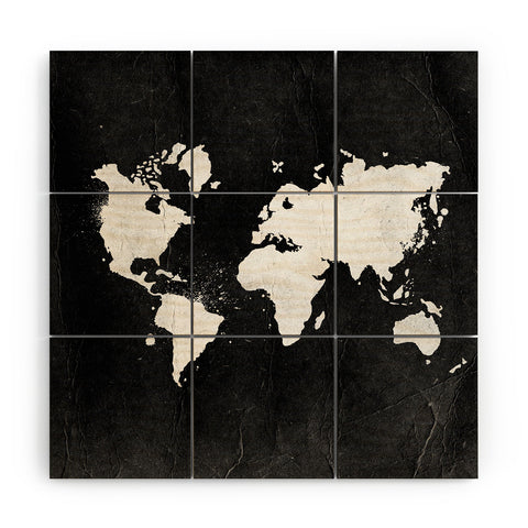 Nature Magick Vintage World Map Wood Wall Mural