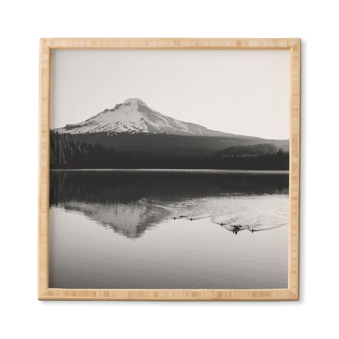 Nature Magick Wild Mountain Sunrise Black and White Framed Wall Art