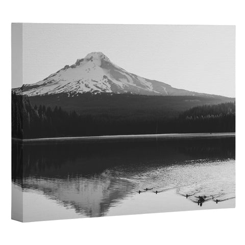 Nature Magick Wild Mountain Sunrise Black and White Art Canvas