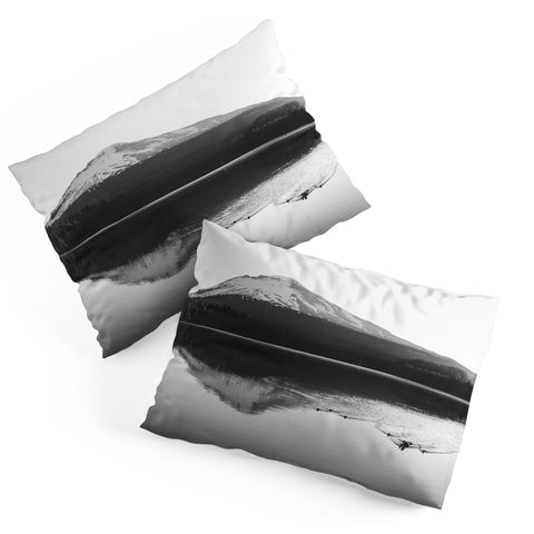 Nature Magick Wild Mountain Sunrise Black and White Pillow Shams