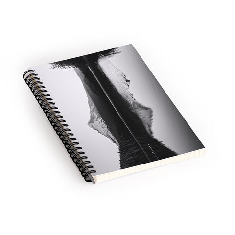 Nature Magick Wild Mountain Sunrise Black and White Spiral Notebook