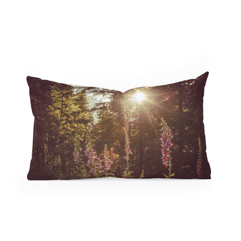 Nature Magick Wildflower Mountain Adventure Oblong Throw Pillow