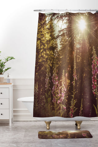 Nature Magick Wildflower Mountain Adventure Shower Curtain And Mat